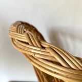Vintage rattan armchair for children