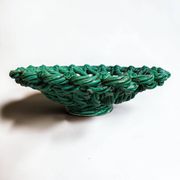 Woven ceramic basket signed Vallauris