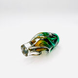 Vase Josef Hospodka - Sommerso - Amber & Emerald Green - Circa 1960