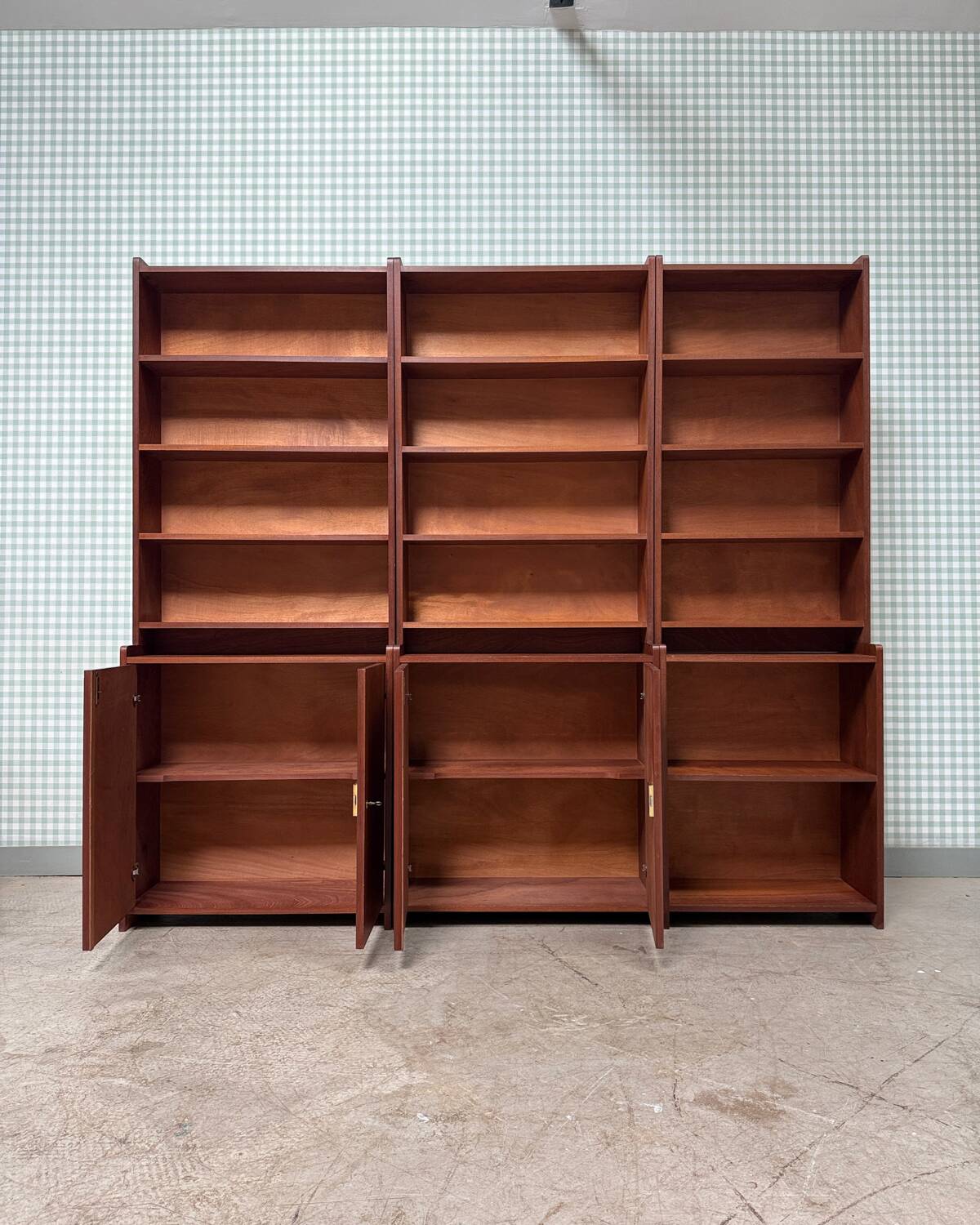 Vintage teak library from the 1960s.
