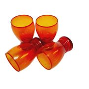 Postmodern juice set from Barbara Glassworks, Poland, 1970s, set of 4