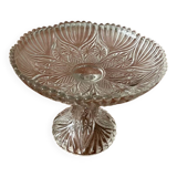 Coupe à fruit en verre ciselé