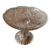 Chiseled glass fruit bowl