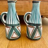 Vinegar oiler, pitchers Robert Picault ceramic Vallauris