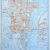 Southampton, England, original map printed in 1913.
