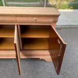 Louis Philippe rustic buffet, vintage, renovated in wood from the 1960s.