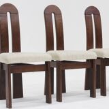 Vintage brutalist dining chairs, set of 6