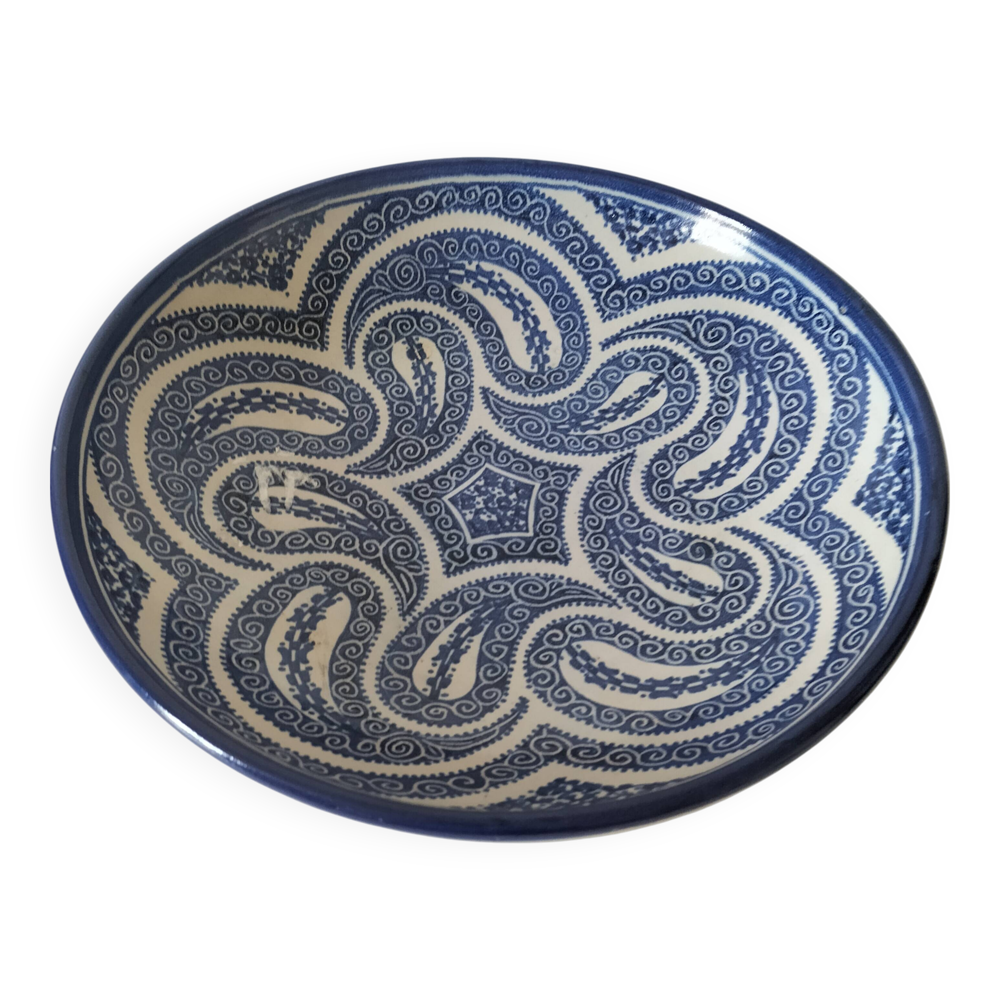 Large signed Moroccan bowl – Fez, in the style of the Serghini workshop
