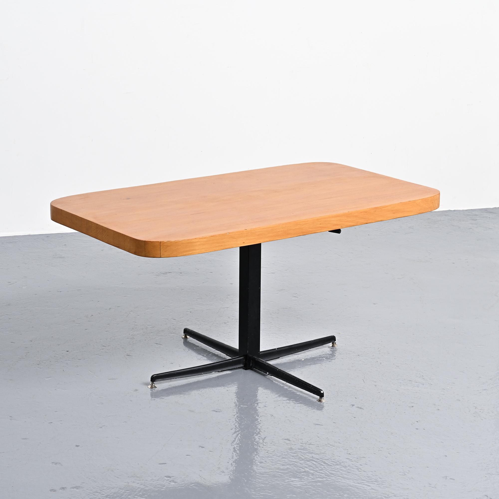 Table rise and fall for the Arcs, by Charlotte Perriand circa 1975