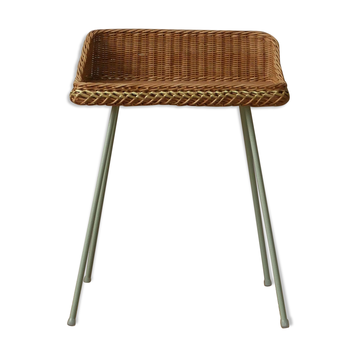 Wicker bedside table