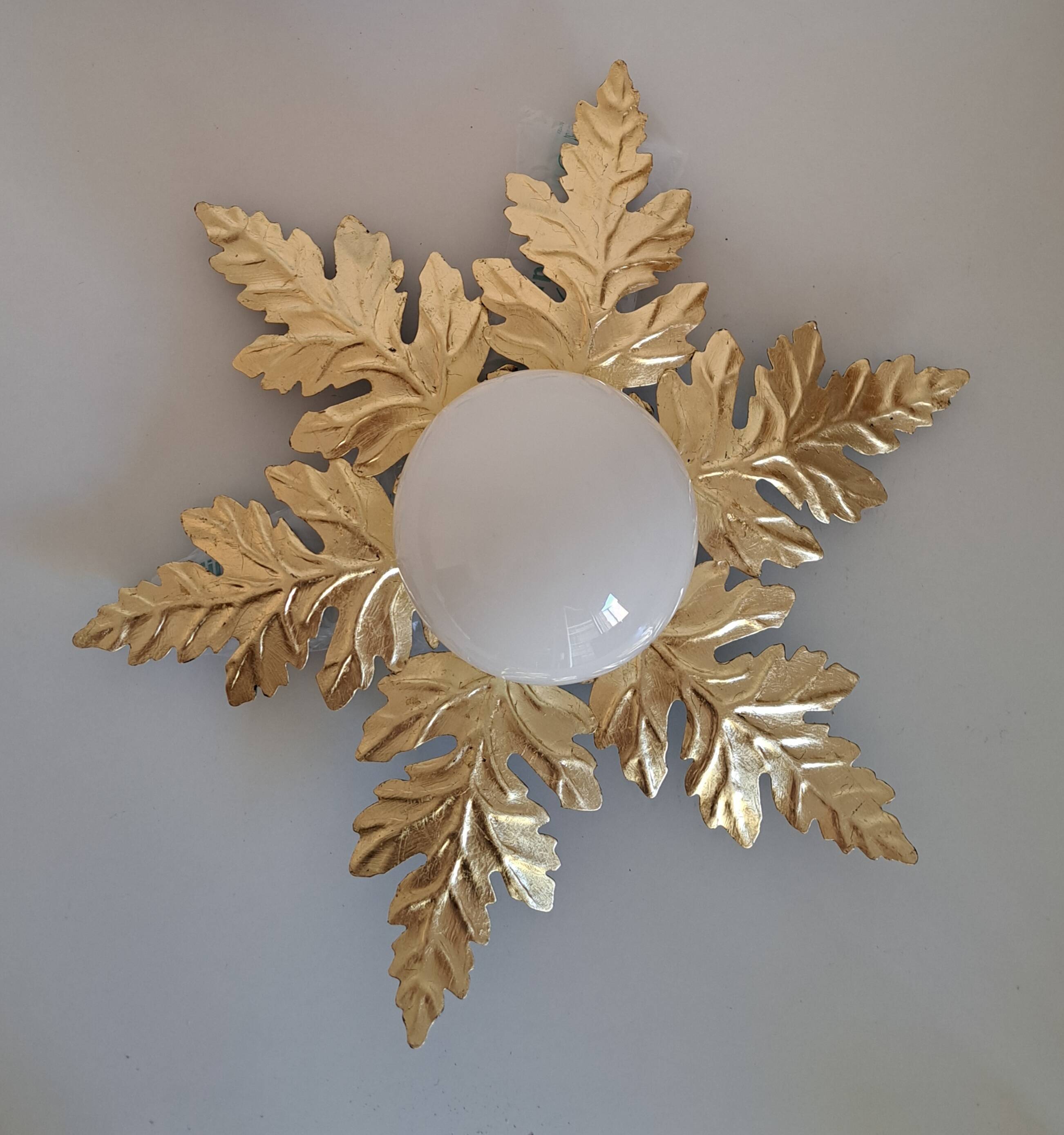 Gold metal ceiling light