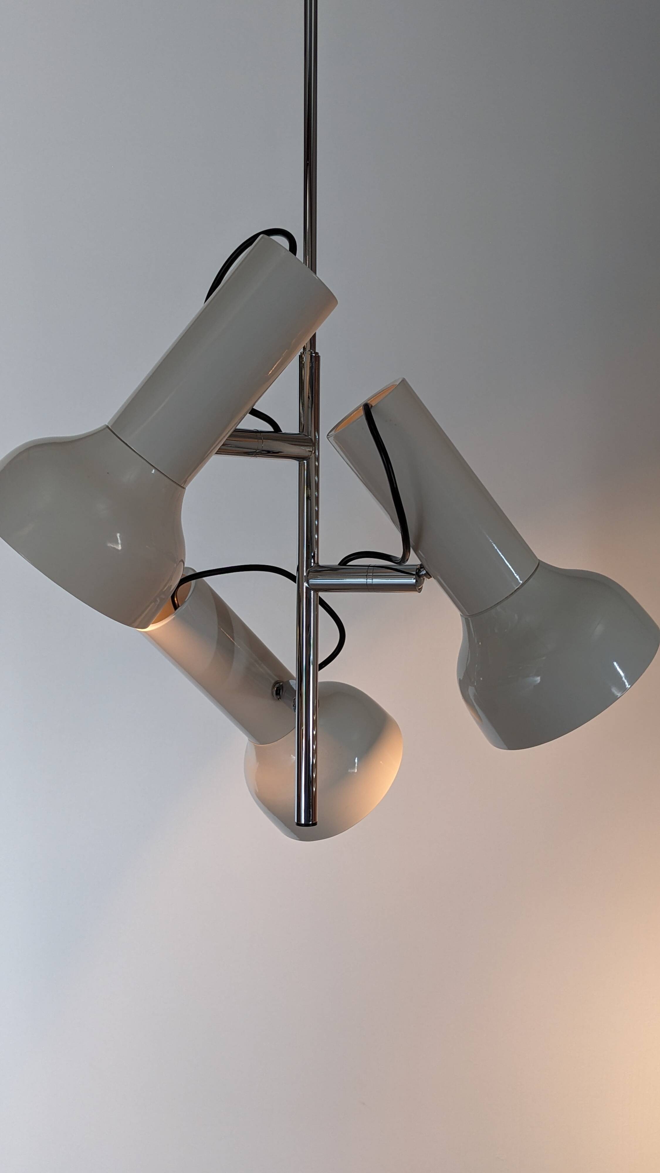 3-spot chandelier by Staff Leuchten, 1960s-70s