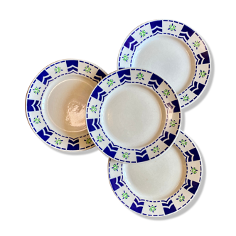 Set of 4 vintage plates model Axelle de Sarreguemines