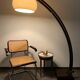 Adjustable and steerable wooden arch lamp lamp 1970