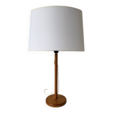 Lampe de table bois chêne années 70
