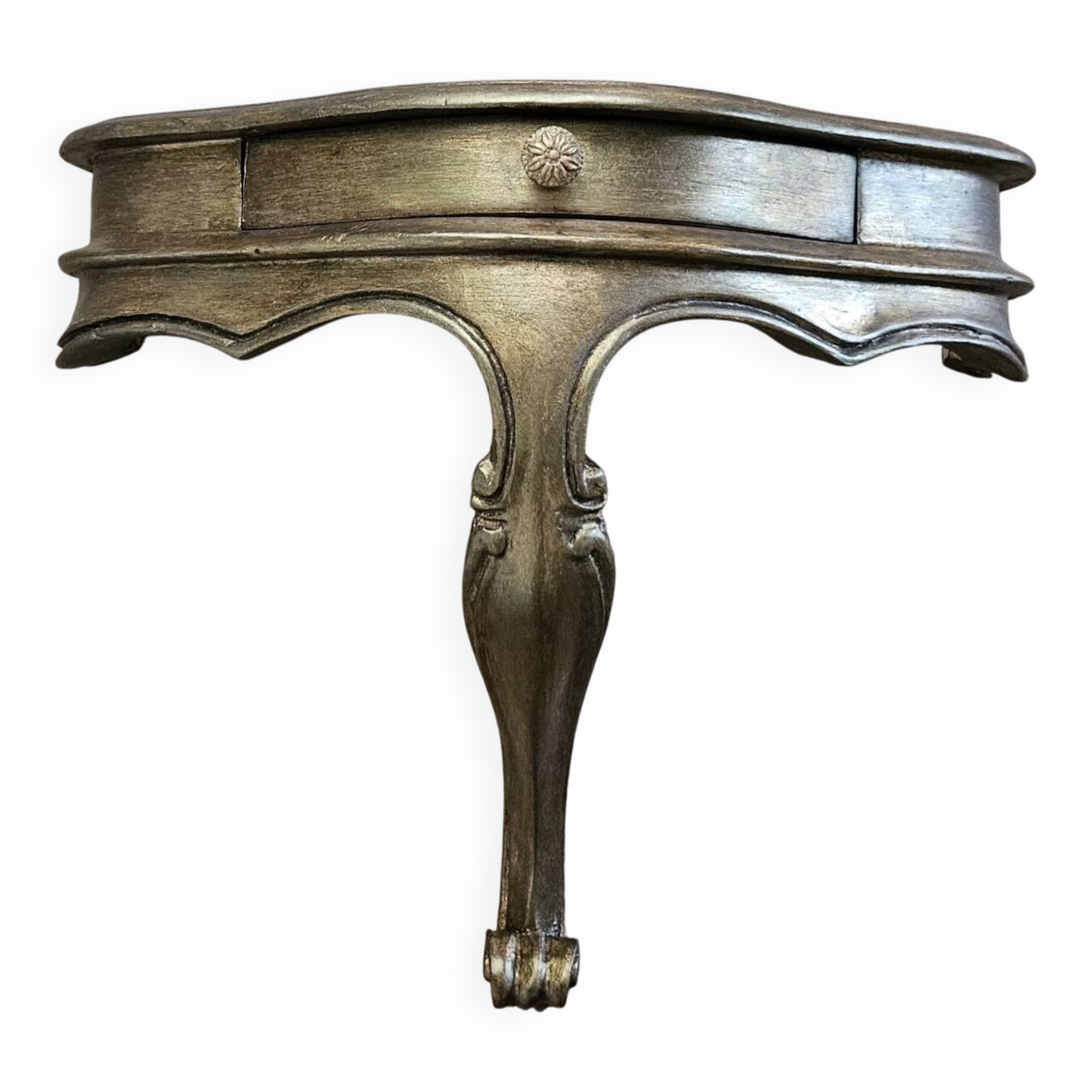 Console d'applique murale en bois doré sculpté Style Louis XV