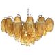 Amber Murano glass chandelier "poliedri" d55