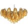 Lustre en verre de murano ambre « poliedri » d55