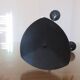 Scandinavian candle holder " LAURIDS LONBORG " metal and rattan 60s
