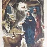 Illustration of the nativity Entry into the sheepfold