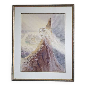 Luc Barbier (1903-1989) aquarelle - 62,5 x 48 cm