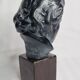 Bust of Beethoven in patinated plaster in imitation of bronze, signed, 27 cm