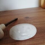 Set of two white painted cast iron door handles