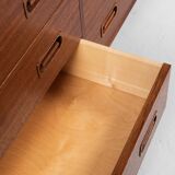Midcentury Danish sideboard with 6 drawers in teak by Dyrlund 1960s