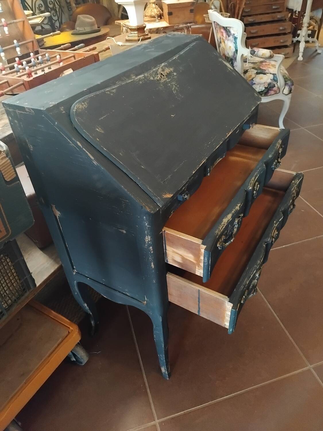 Louis XV style donkey back desk