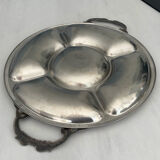Round plateau Jean Couzon in stainless steel – Vintage design serving dish