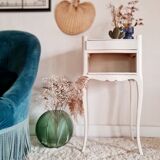 Table pedestal table curved feet white