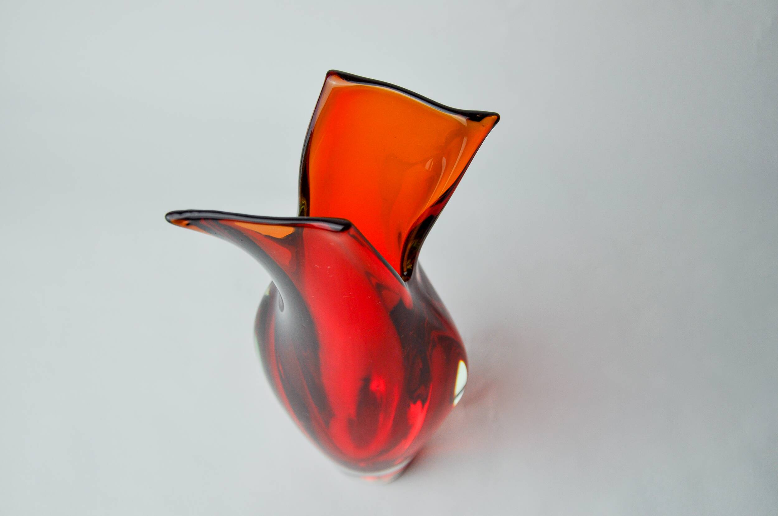 Sommerso Fish Vase by Seguso, Murano, Italy, 1970