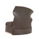 Fauteuil en cuir Saporiti Vela Alta avec pouf par Giovanni Offredi