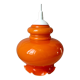 Orange opaline suspension lamp 70s