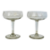 2 champagne coupes, cocktail coupes
