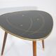 Table basse XL à rebord doré des années 1960