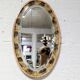 Oval wooden mirror 67x41cm