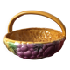 Fruit basket in slip stamped Sarreguemines France