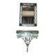 Console et miroir en fer forgé de style Art Nouveau - Art Déco
