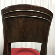 Paire de chaises époque Art Déco velours rouge