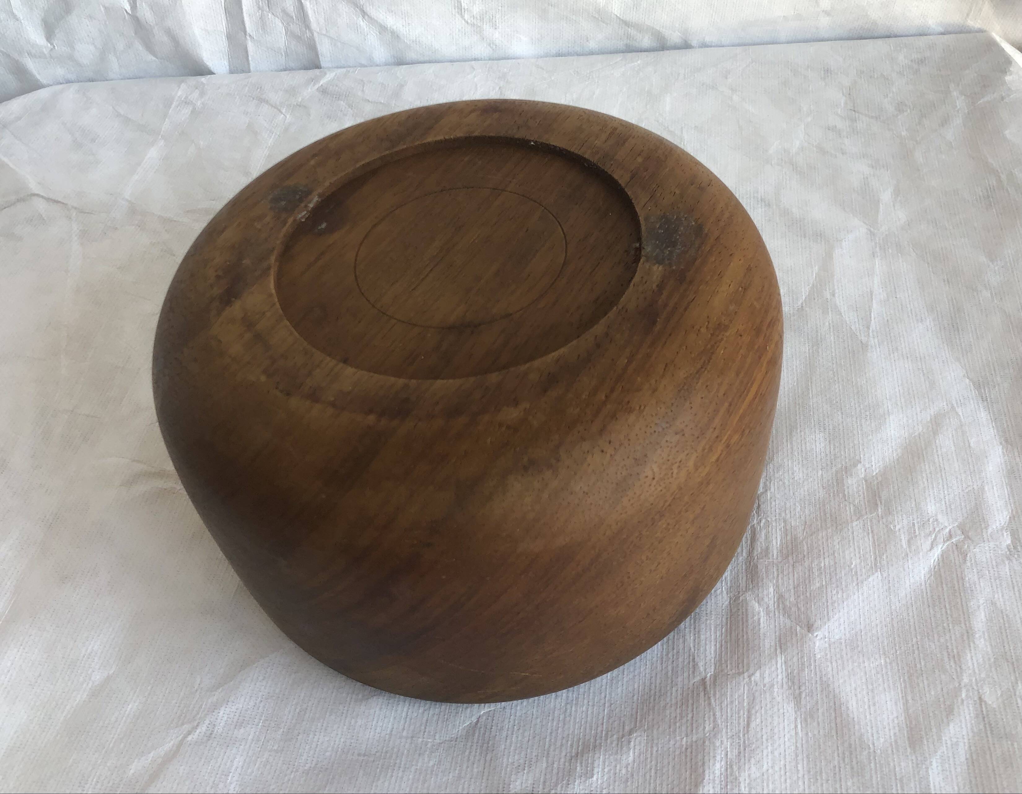 Vintage teak salad bowl