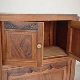 Antique wooden gramophone sideboard Art Deco France 1950