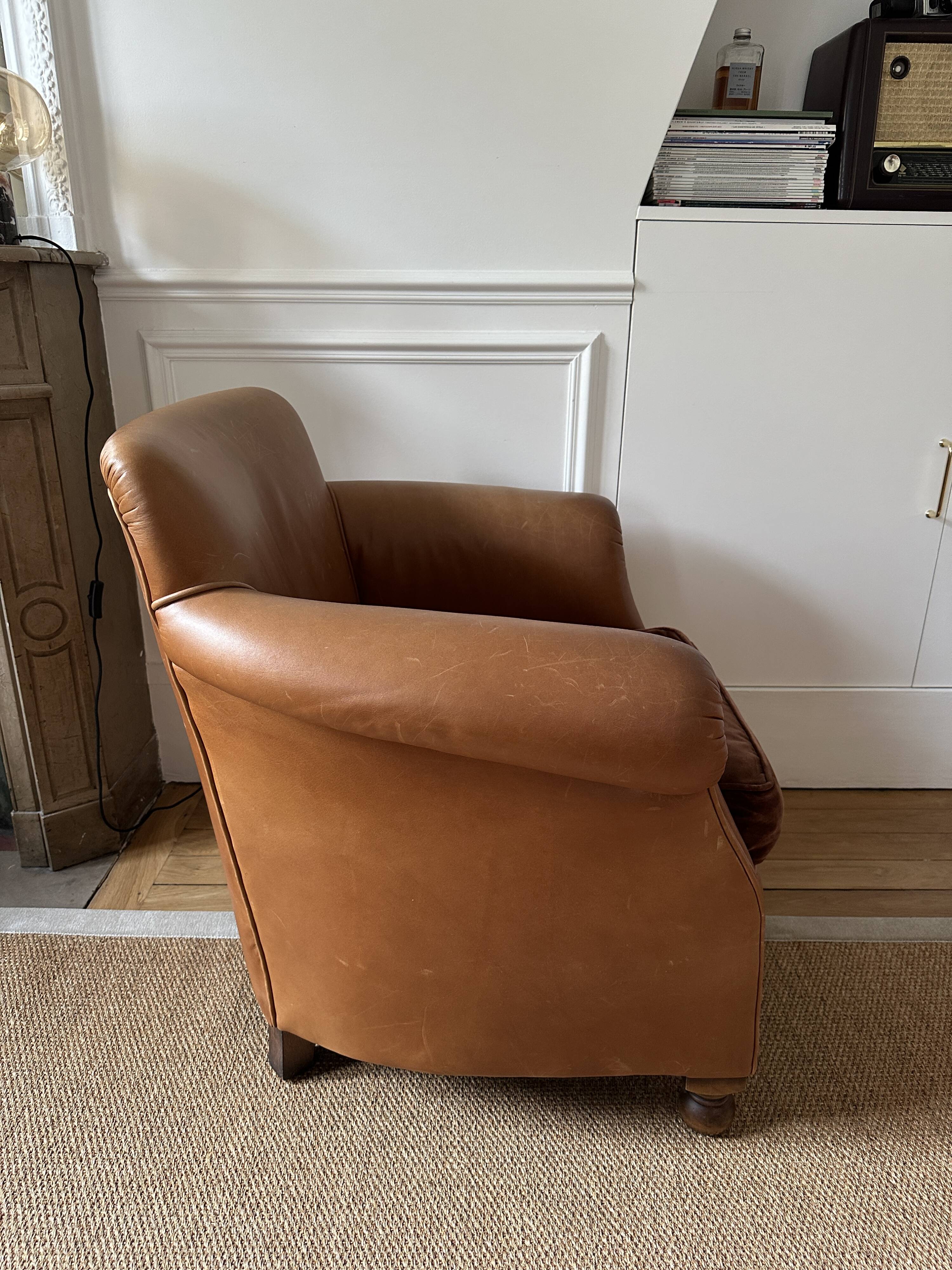 Roche Bobois leather armchair