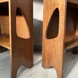 Pair of oak shelves