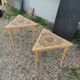 Pair of antique marquetry bedside tables