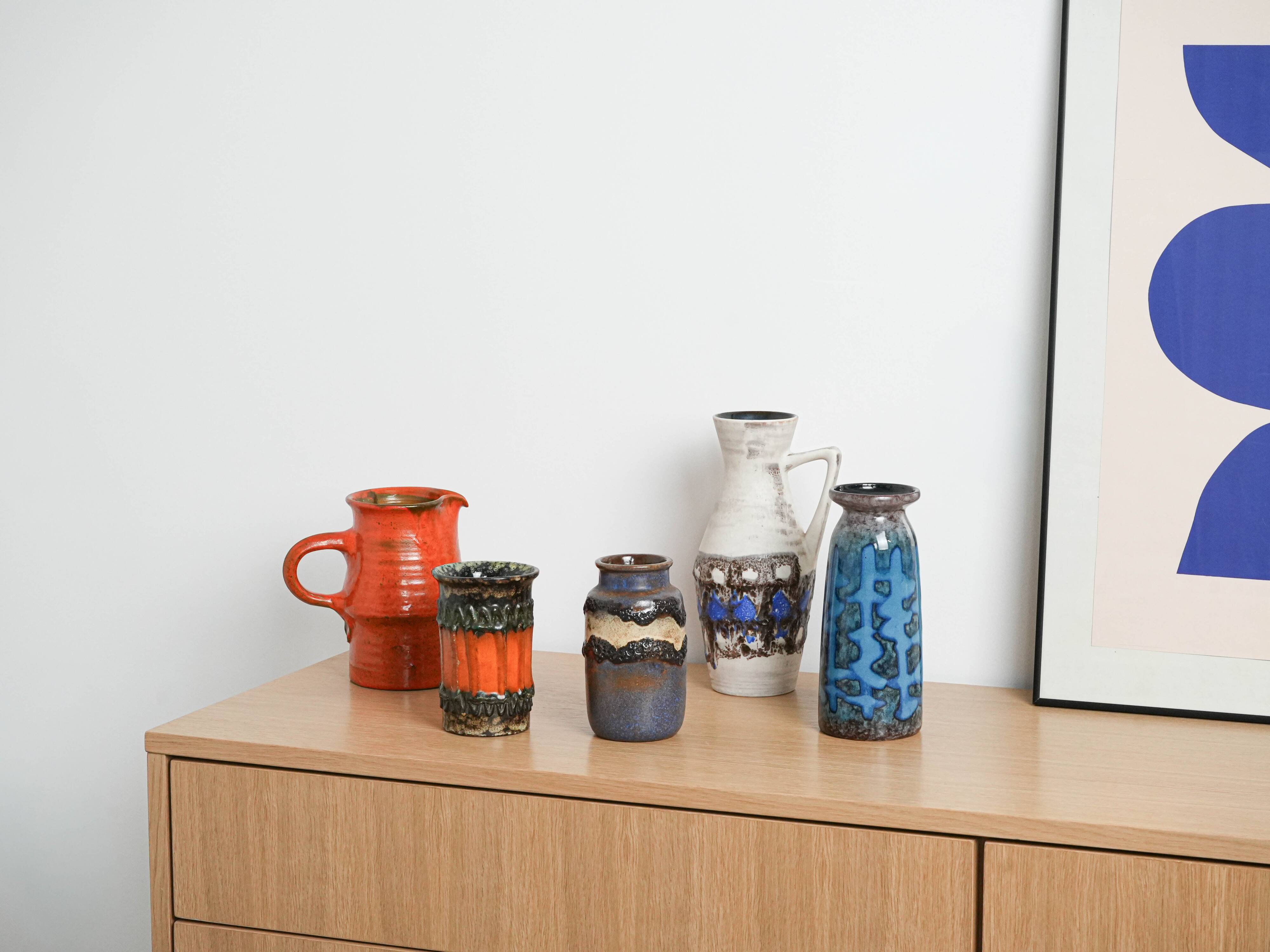 Vase en céramique, design allemand, années 1960, fabriqué en Allemagne