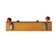 Vintage wall coat rack - double hook - red wooden balls