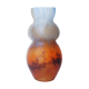 Vase effet marbling orange bleu
