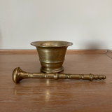 Brass mortar and pestle