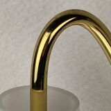 Pair brass and opaline wall sconces or bedside lamps, Austria 1950s